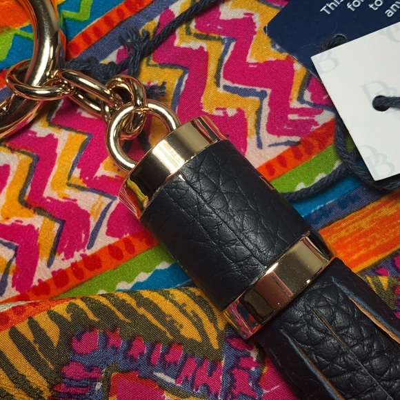 🎉HOST PICK🎉‼️DROP‼️NWT D&B midnightblue embossed key tassel - Picture 3 of 6